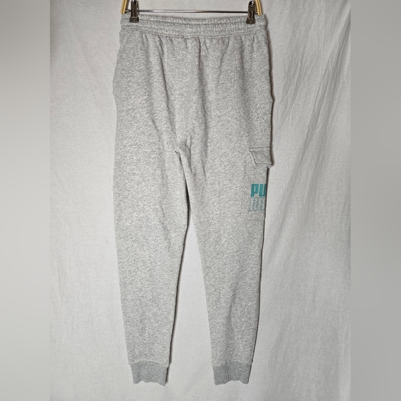 PUMA Heathered grey fleece lined cargo joggers- Women's Small - Picture 4 of 9
